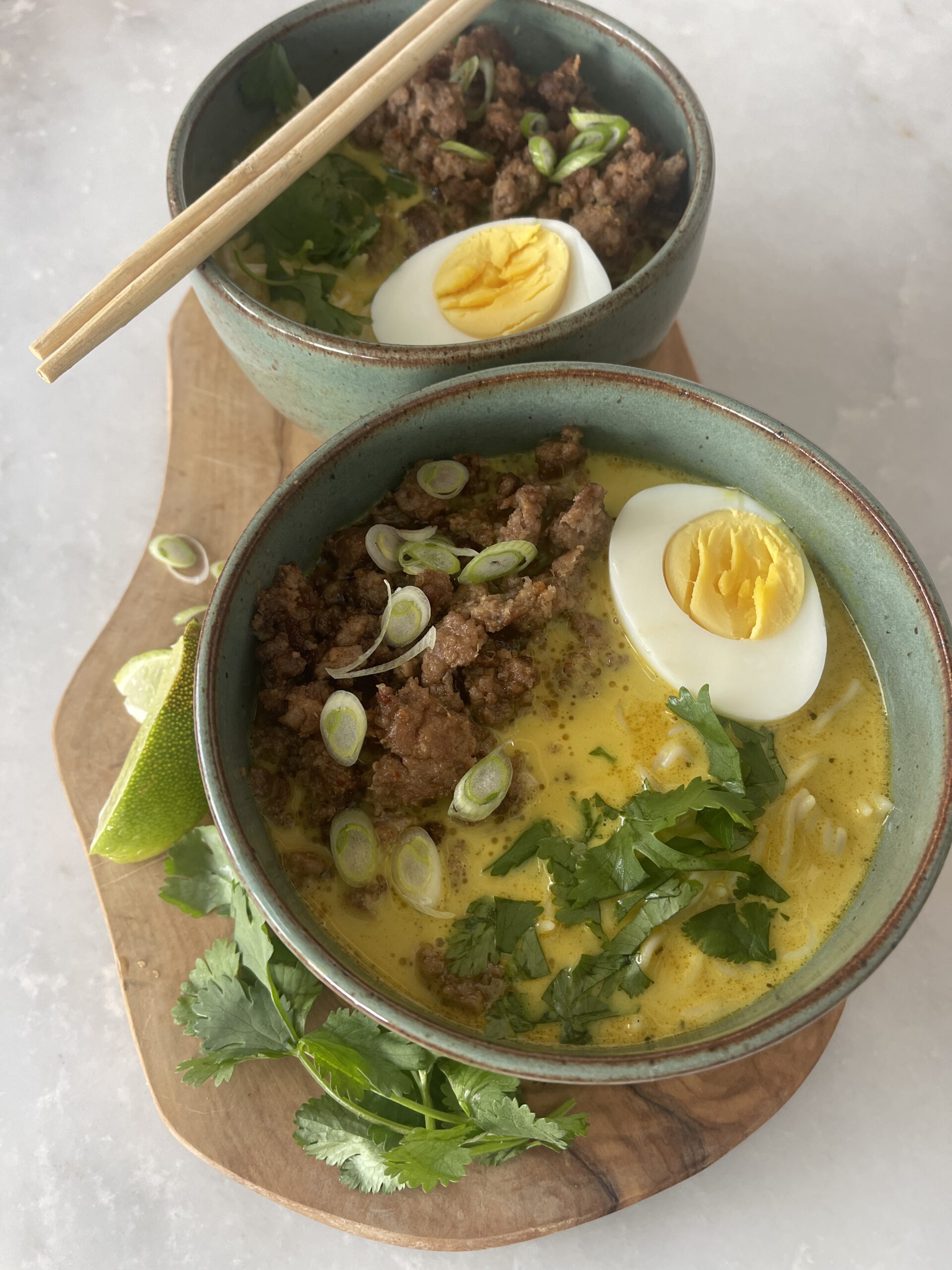 Creamy Curry Lamb Ramen.