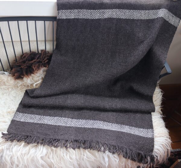 100% Icelandic Wool Broken Arrow Lap Blanket - Image 3